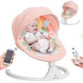 Tumajup 5 in 1 Large Baby Swing Bouncer with Rocking, Mosquito Net&Cute Toys Pink Striped for Toddler, 1 Count